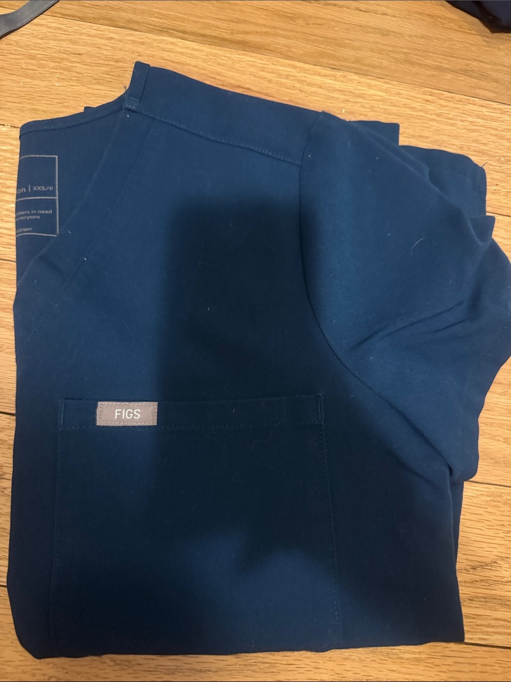 Figs Navy Blue Medical Scrub Top